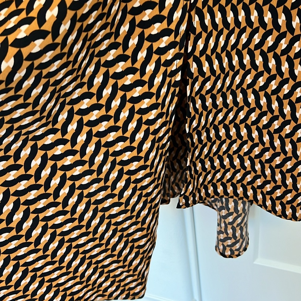 NWT Who What Wear Geometric Print Puff Sleeve Dress - Picture 12 of 16